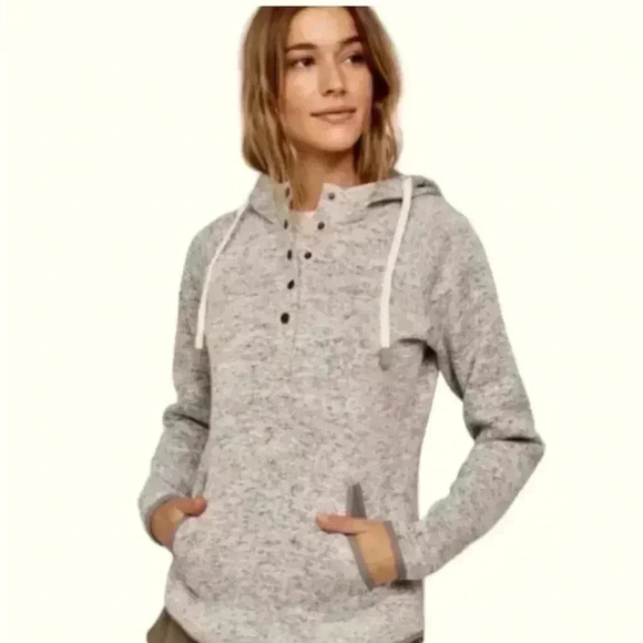 Thread & Supply Hoodie Snap Closure Sweatshirt Sweater - Picture 1 of 7